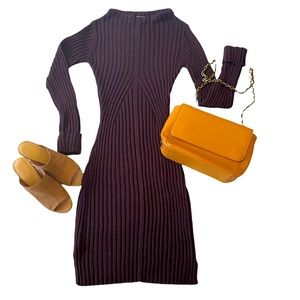 Vintage Moda International Dark Purple Sweater Dress